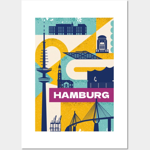 Hamburg Poster Wall Art by yulia-rb